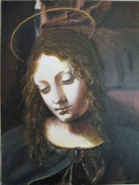 Leonardo da Vinci-detail  freske
olje na platno