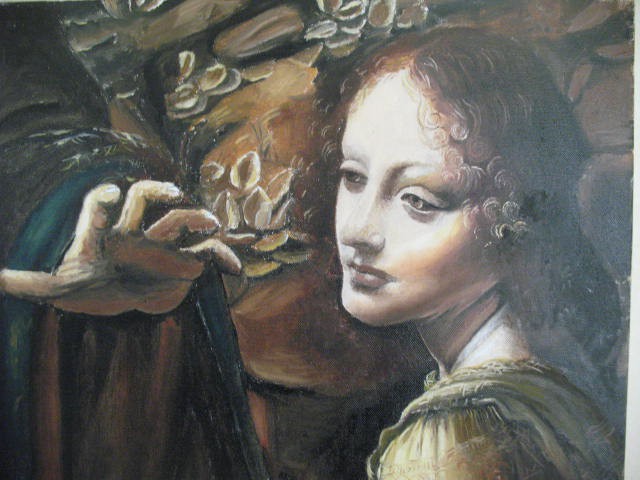Leonardo da Vinci
detail freske- olje na platno (reprodukcija)
