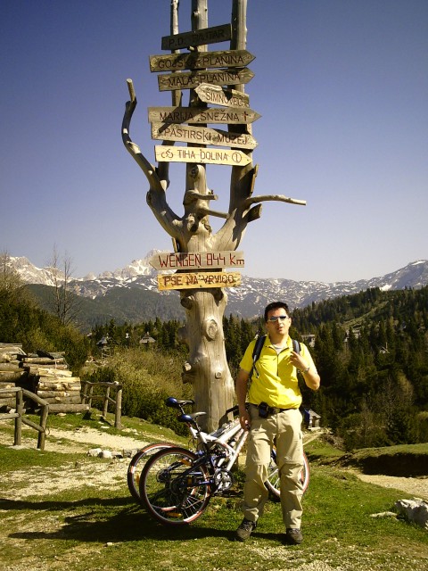 Andrej, kolesarjenje na Veliki planini