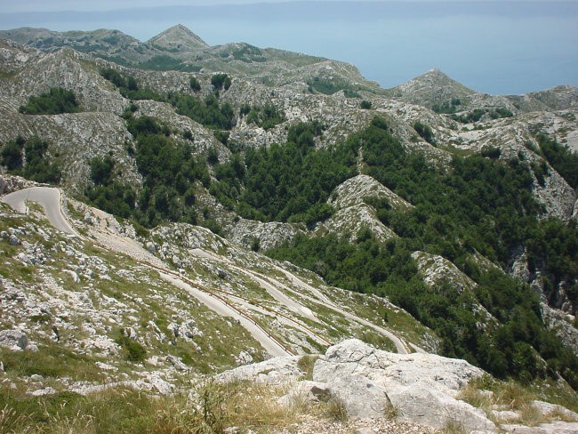 A view from the top of Biokovo (1762 m, Croatian coast) in general direction of the sea. M