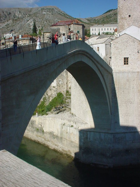 Name of the town is Mostar, most meaning bridge.