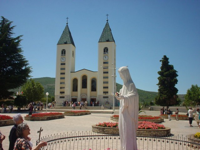 New church in Međugorje, pilgrimage in Herzegovina.