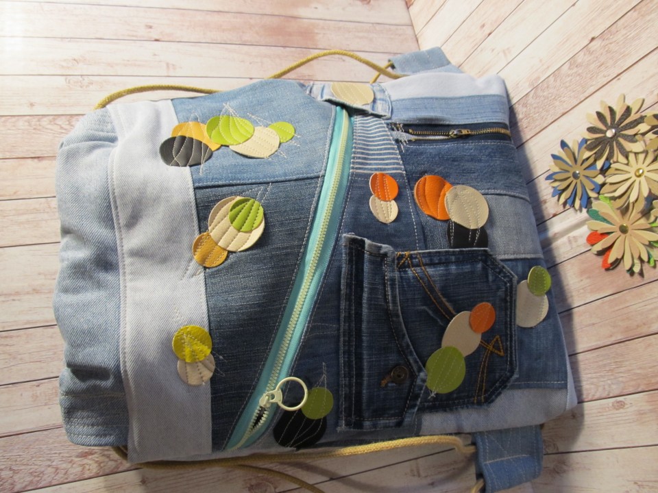 Jeans nahrbtniki / recycled  - foto povečava