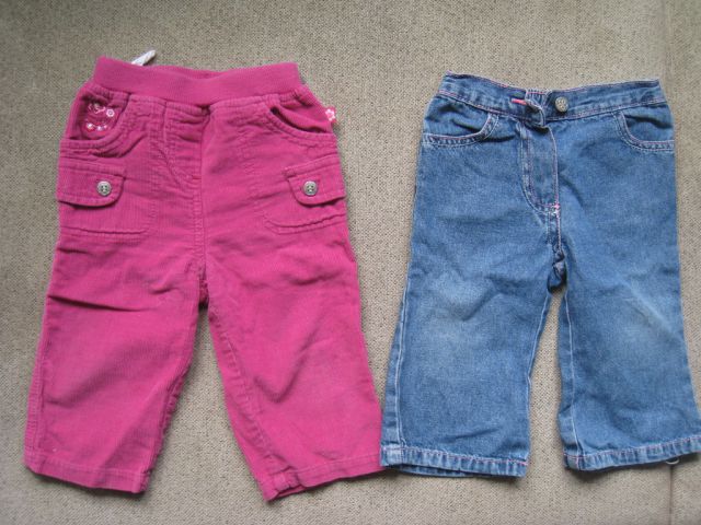 Roza žametne 74 št. 3 eur, jeans George 74 št. 3 eur