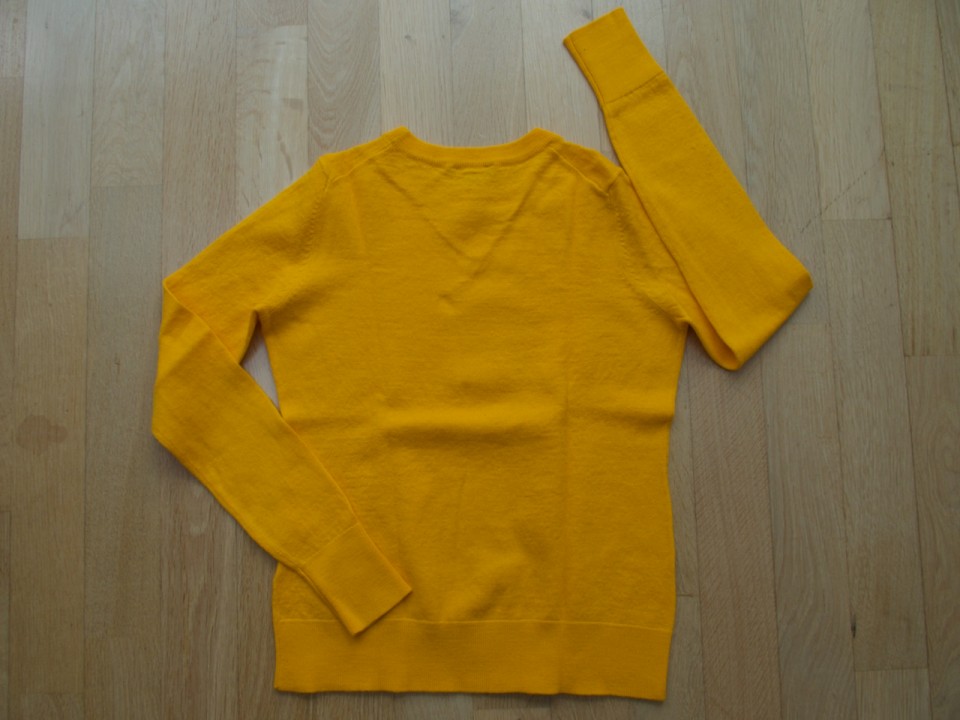 H&M karo podložene pajkice+oranžen pulover št. 11-12 let