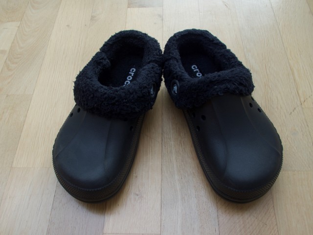 CROCS zimski črni, parkrat obuti, št. 4-6