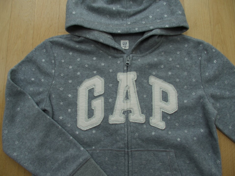 GAP siv flis s kapuco št. 14-16 let (manjši-glej mere)