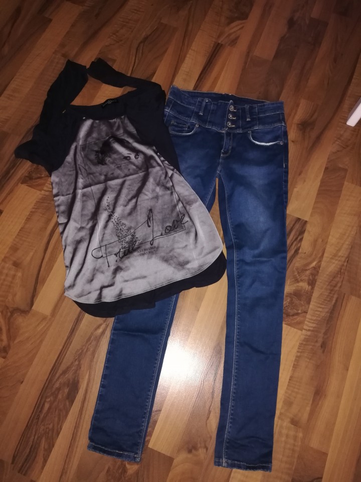 Jeans in majčka S