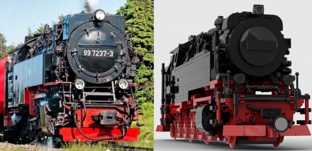Comparation vs real locomotive