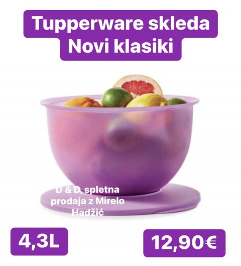 Tupperware skleda Novi klasiki 4,3L le 12,90€ - foto