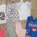 104, 110 in 110-116 dekliške oblačila. majice pajkice