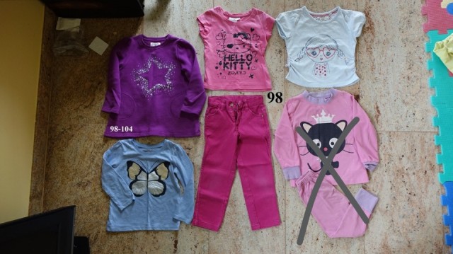 98 dekliška otroška oblačila 10€. majica tunika hlače Maribor