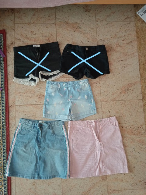 134 140 dekliške jeans kratke hlače krilo. Maribor