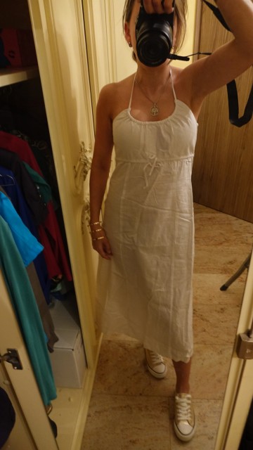 36 bombažna bela obleka S.Oliver 10€