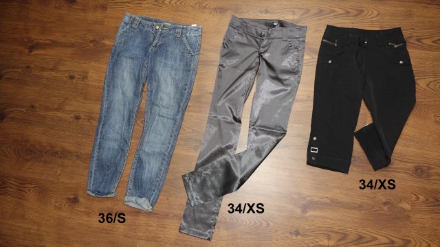 34 XS dekliške najstniške hlače 4€-kom