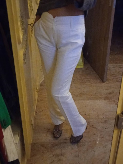 36-38 bele hlače MURA 10€