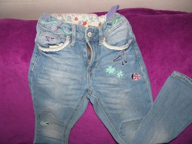 Jeans kavbojke za punčko staro 3-4 let