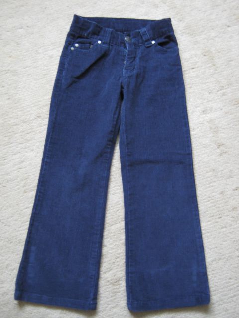 Modre žametne hlače, velikost: 6, cena: 4 €