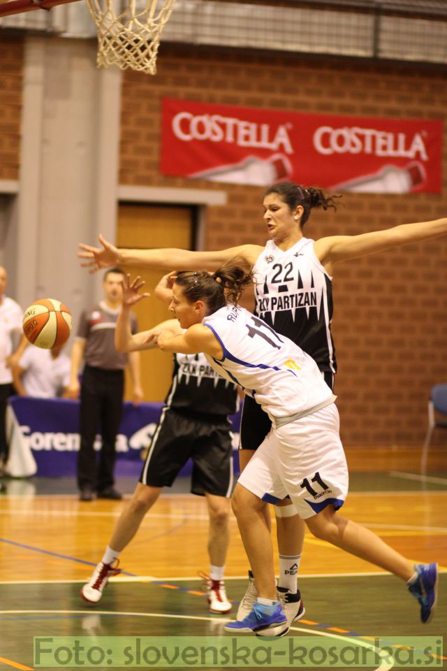 ŽKK Triglav - ŽKK Partizan - foto povečava