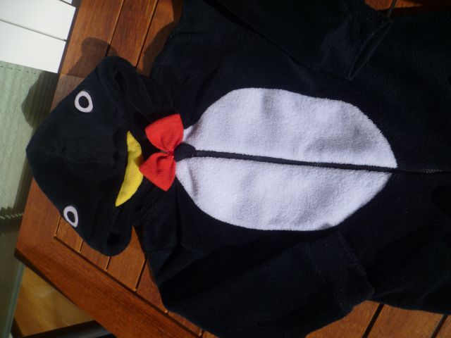 Flis pajacek, pižama Pingvin, št 2-3let