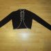 Črn bolero z belo obrobo, vel. M, 5 €