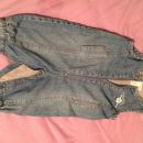 podložene jeans hlače z naramnicami 68