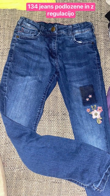 134 podložene jeans hlače z regulacijo 4e