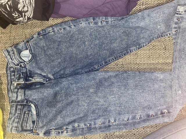 Jeans hlače rlastične z regulacijo 140, 4e