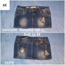 Jeans mini krilo Resalsa vel. L, bolj za M