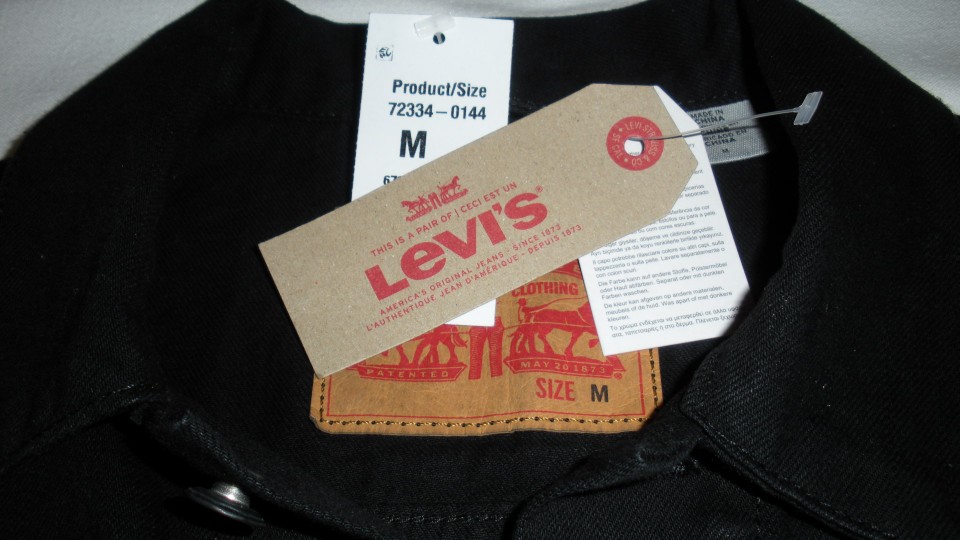 Jeans jakna Levis (črna), M - foto povečava