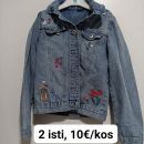 Jeans jakna 128, 10€-kos+ptt