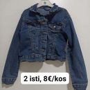 Jeans jakna 128, 10€-kos+ptt