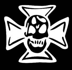 Maltese Cross Skull Decals