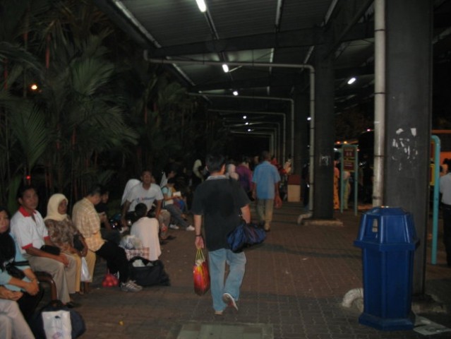 Bus station in Johor Bahru at 2 a.m. in the morning