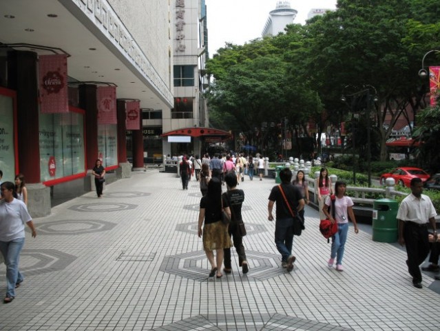 The central shopping area is concentrated on Orchard Road