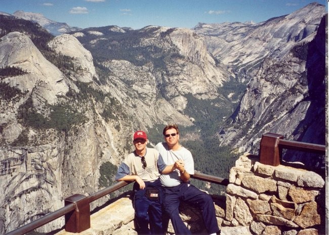With friend Renato in Yosemite National Park, located in the Sierra Nevada mountains
