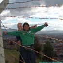 With my friend Pancho before the capital city of Colombia
