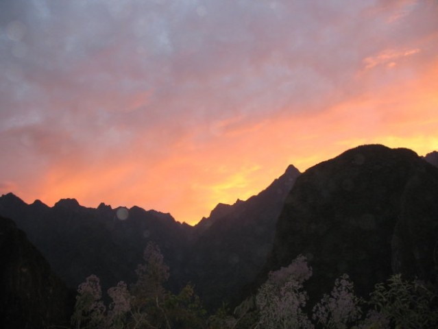 Sunset on Machu picchu