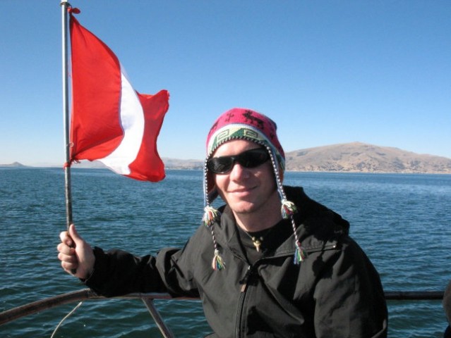 Sailing on the lake Titicaca 