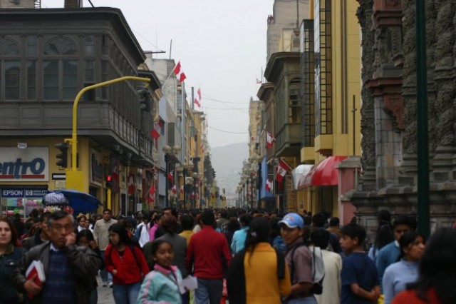The main street in Lima