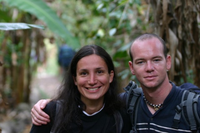 With my friend Ana in rainforest