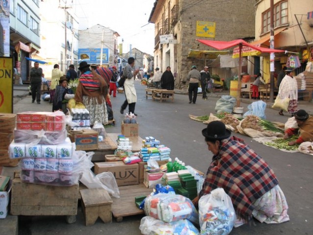 Street market in La Paz 