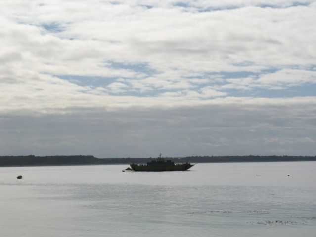 Fishing boat in South Pacific Ocean