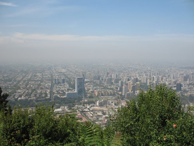 Panorama view of Santiago de Chile