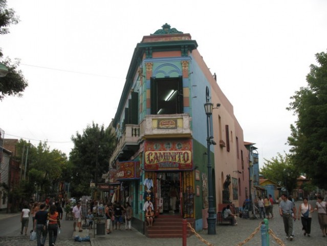 La Boca is a popular destination in Argentina, with its colourful houses and main street, 