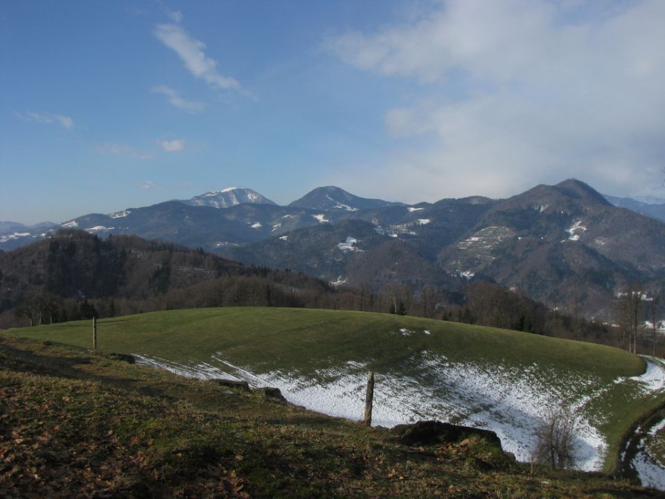 Vrh rebra in Mrtancova planina - foto povečava