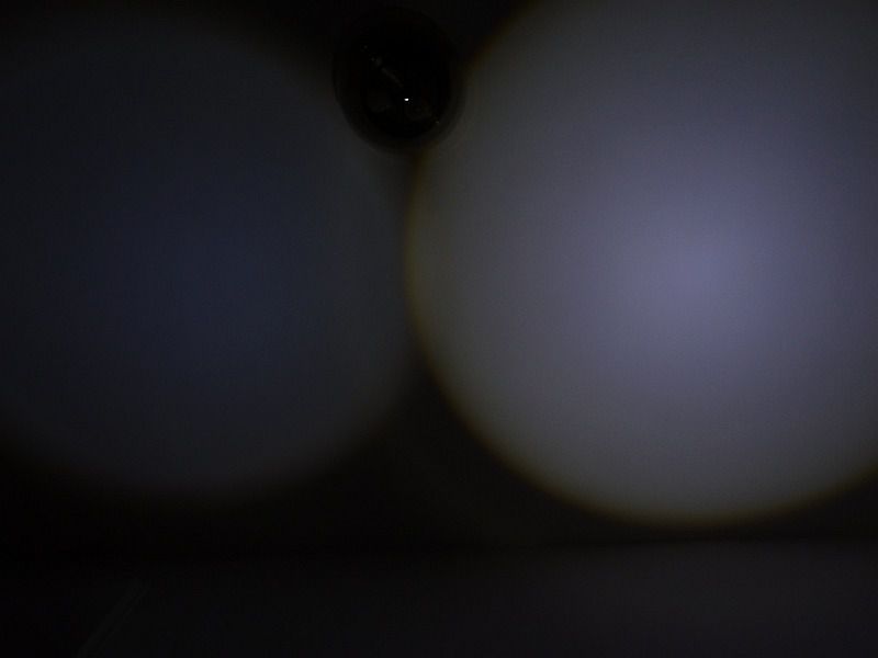 Wide beam comparation - high mode (Cree Q5 on right)