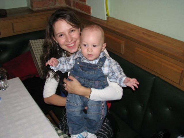 Z mamico na kosilu v restavraciji Jurman