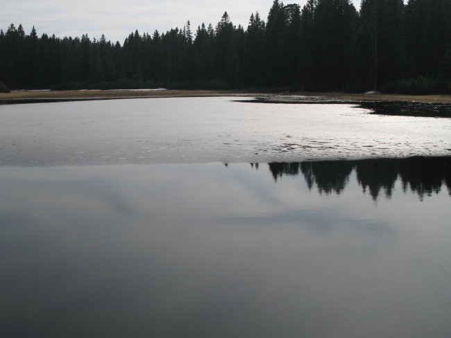 Črno jezero, biser narave na tem delu Pohorja. Od prejšnjega tedna je led že dodobra popus