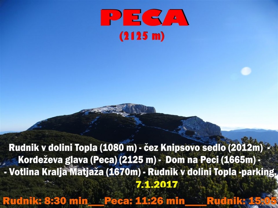 Topla-Knepsovo sedlo-Peca-Mala Peca-7.1.2017 - foto povečava